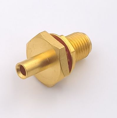 Gold Plated SMA Coaxial Connector Female Pin Crimp For Semi - Rigid Cable