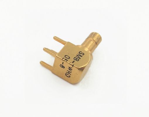 Right Angle SMB Waterproof Coaxial Connector Male Soldered Rf Coaxial Cable Connectors