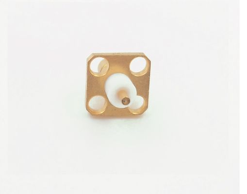 Gold Plated  Waterproof Coaxial Connector Smb Antenna Connector With Four Holes Flange Mounting
