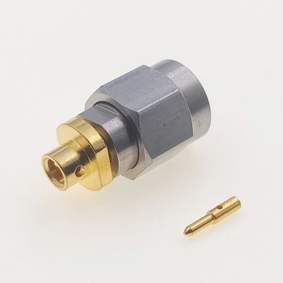 40GHz 2.92mm Male Waterproof Coaxial Connector Straight  Soldering For Cable