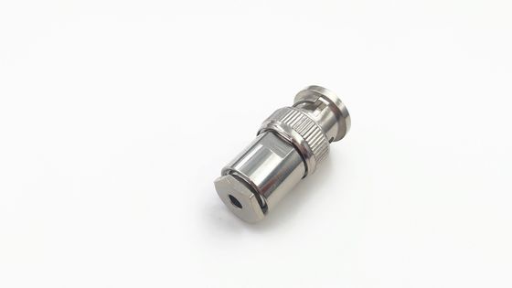 Male Straight 50 Ohm Coax With Bnc Connectors Panel Mounting DC 4GHz Nickel Plated Body