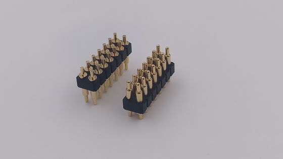 Pitch 2.54mm 2x7P Magnetic Pogo Connector Straight DIP For PCB Mount