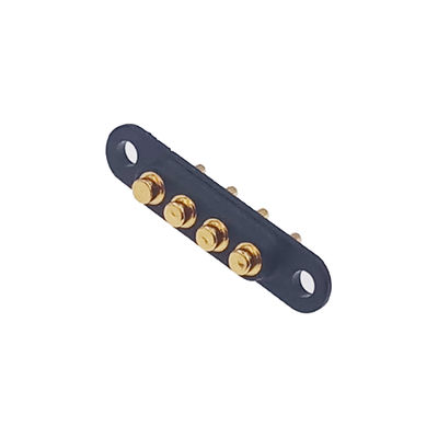 Spring Loaded 1x4P Magnetic Pogo Connector Panel Mount Pitch 2.54mm