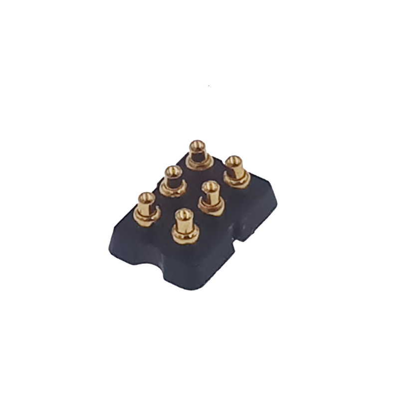 Pitch 2.00mm Spring Loaded Pogo Pin Connector Magnetic 2x3P Male Gender